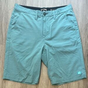 Billabong Men's Aqua Blue Recycler Crossfire Submersibles Hybrid Shorts